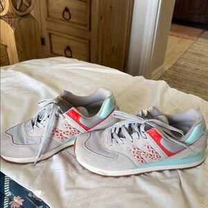 New Balance Gray and Red Women's Sneakers
